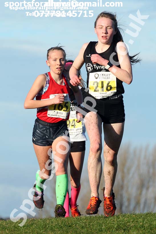 Girls under-15s Davison Shield, 2020 Sherman Cup/Davison Shield, Temple Park, South Shields.  Photo: David T. Hewitson/Sports for All Pics